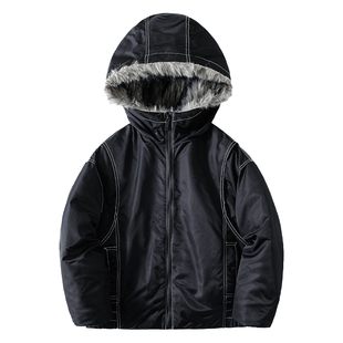 男童冬季座山雕银狐绒派克羽绒服2025新款青少年儿童防水防寒外套