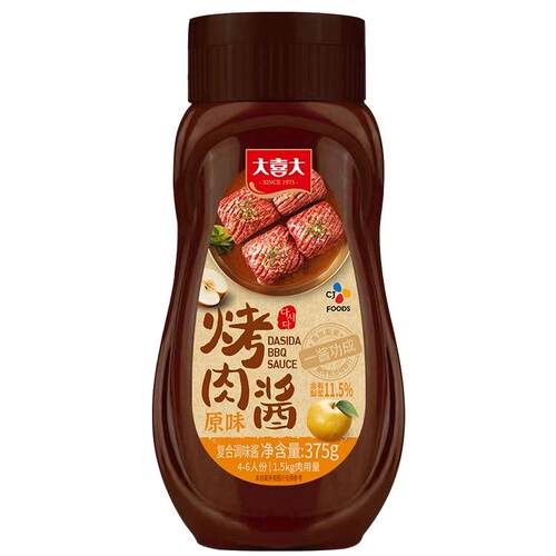 希杰大喜大烤肉酱375g装烧烤酱调料腌料家用烧烤牛肉增鲜蘸酱