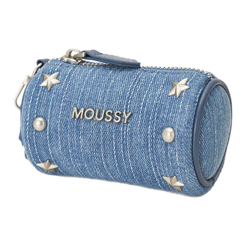 MOUSSY牛仔铆钉挂件零钱包