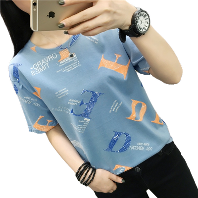 新款韩版宽松字母ins风打底衫