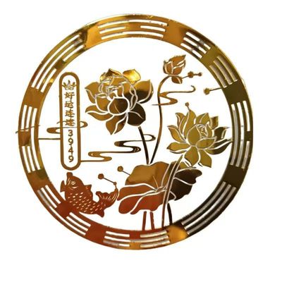 荷花鲤鱼净秽图好运连连厕所化污厨房荷花贴画卫生间莲花锦鲤贴纸