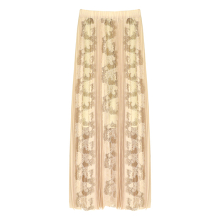 因由 设计感小众高品质半裙艺术感浮雕肌理压褶定制蕾丝半身长裙