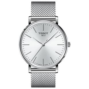 【礼物】Tissot天梭官方正品魅时简约时尚钢带石英男表手表