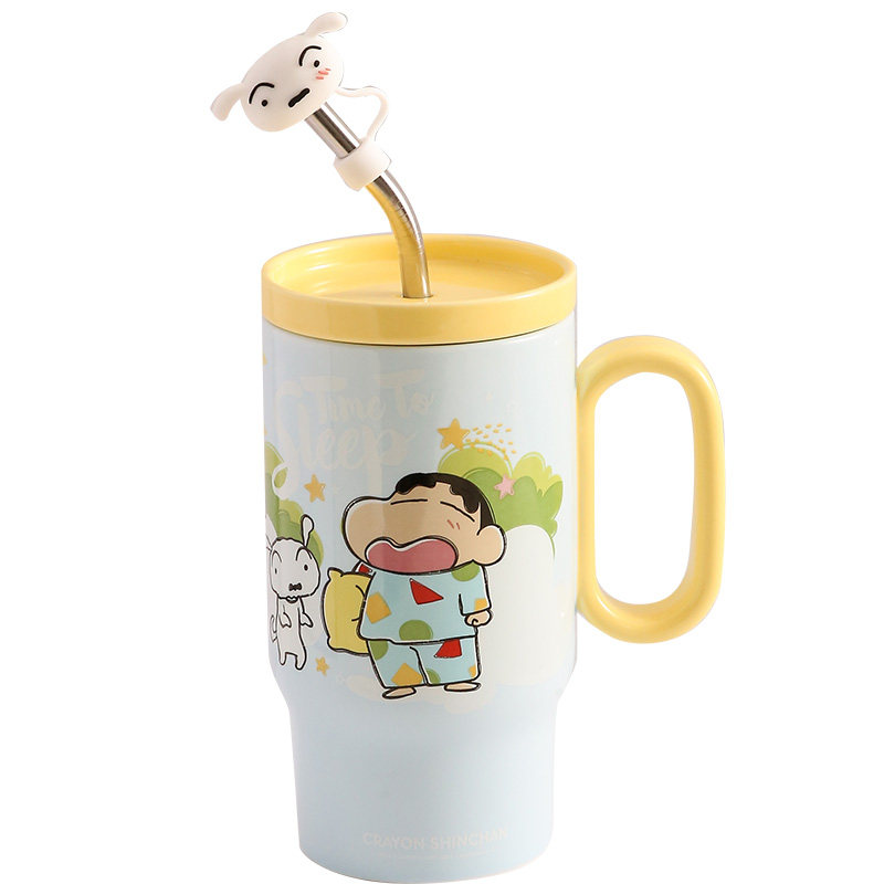 大容量马克杯女生夏季可爱吸管杯
