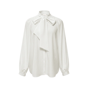 Lorene2026春款衬衫女法式浪漫泡泡袖长袖打底宽松亲肤凉感衬衫女