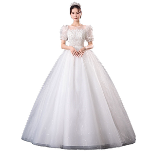 法式婚纱2026新款小个新娘结婚主婚纱重工缝制奢华风梦幻显瘦齐地
