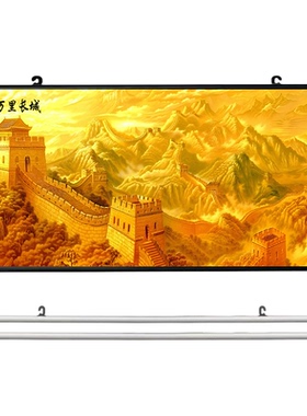 金色万里长城靠山图办公室招财装饰画客厅沙发背景墙中式山水挂画
