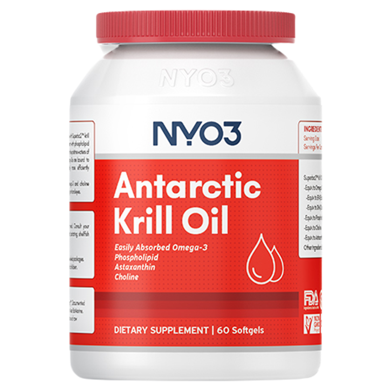 NYO3纯南极磷虾油软胶囊保健omega3升级60粒进口心脑血管养护