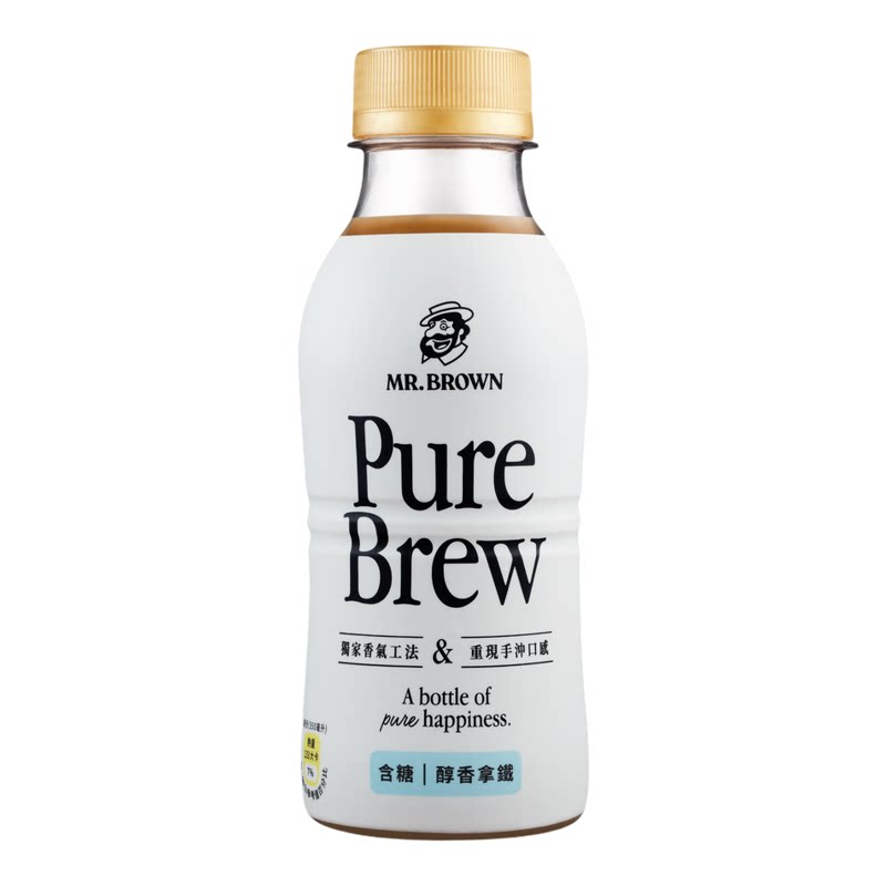 Mr. Brown Coffee伯朗先生咖啡Pure Brew醇香拿铁咖啡350ml即饮版