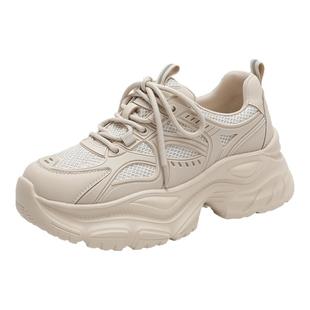 达芙妮厚底老爹鞋女2026新款秋季小白鞋增高女鞋轻便休闲运动鞋子