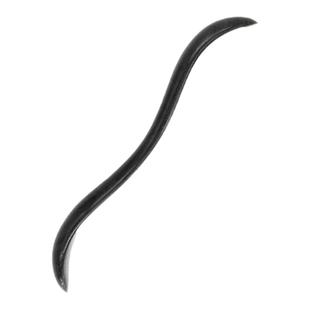 Zang又一雪 押发双尖木簪 原创盘发反扣宽月M型长款黑绿檀木簪子