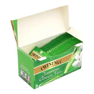 Twinings川宁茉莉花茶绿茶叶盒装25包袋泡茶包烘培办公下午茶
