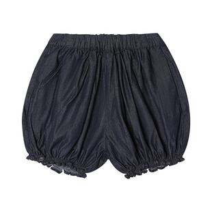 woobaby女童牛仔短裤夏季小童女宝宝裤子女孩四分南瓜裤休闲裤
