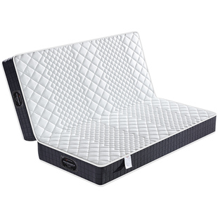 海马飞雪折叠床垫20cm厚独立弹簧记忆棉席梦思15公分黄麻家用硬垫