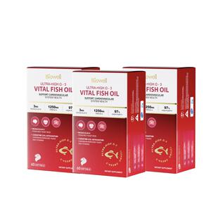 【自营】[3瓶]升级Biowell红钻鱼油97%高纯EPA深海omega3辅酶Q10