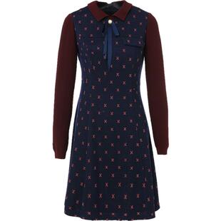 乔万尼女装商场新款潮连衣裙洋气秋冬打底裙欧洲站女装时尚连衣裙