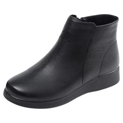 木林森妈妈鞋保暖加绒短靴