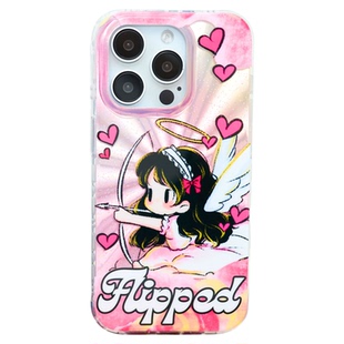 【支持17】情侣款射中你的心系列艺术授权双层半透明镭射手机壳可爱卡通IMDiPhone16PM苹果15华为p70mate60