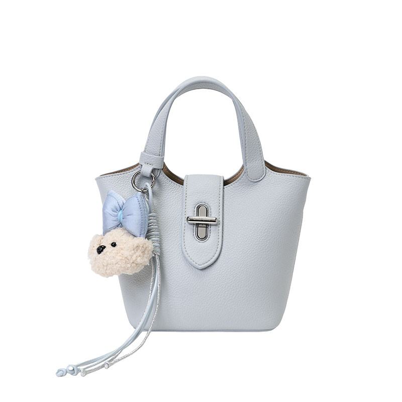 南风Chio2nd 海盐蓝水桶包女士2026新款包包菜篮子手提包单肩斜挎