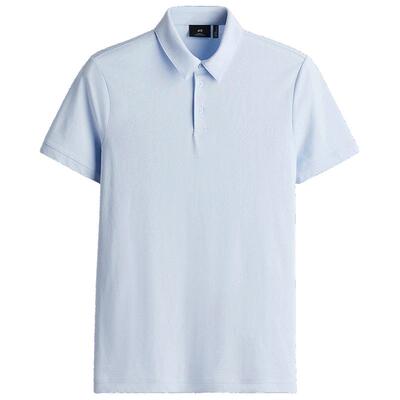 HM男装Polo衫2025冬季新款翻领正肩COOLMAX®短袖衬衫上衣0967154