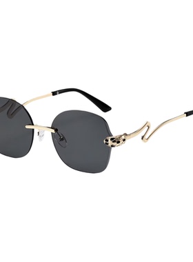 无框精致太阳镜欧美个性ins蛇头