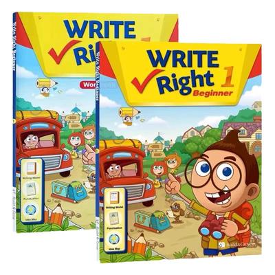 正版原版 Write Right Beginner 少儿初级英语写作 1/2/3级 课本+练习册 剑桥YLE英语教材7-9岁初阶基础写作寒暑假课程