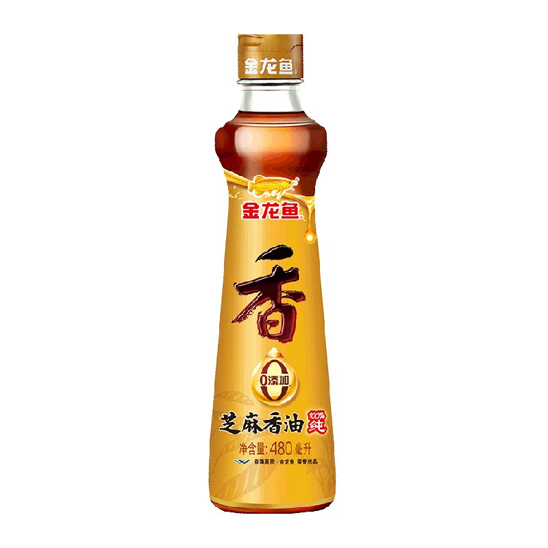【K姐推荐】金龙鱼调料油纯芝麻油香油480ml火锅食用油大规格厨房