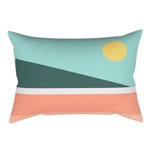 北欧风不规则几何靠垫客厅沙发腰枕靠垫定制抱枕套长方形 30X50CM