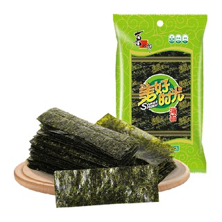 喜之郎美好时光原味海苔片12g1袋16小包紫菜包饭寿司材料儿童零食