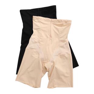 高腰收腹安全裤打底内裤二合一女夏薄款收复提臀强力收小肚子拉链