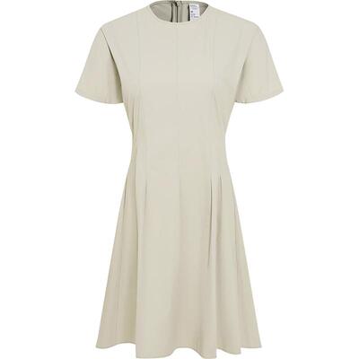 本来BENLAI女士抗皱圆领连衣裙夏季新款修身a字裙子BNS750018