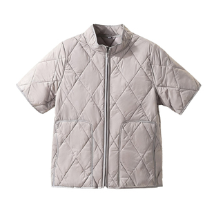 护工秋冬立领棉服半袖棉衣马甲女款加绒保暖内胆内穿妈妈坎肩棉袄