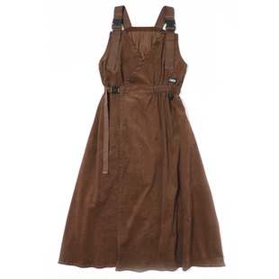 DAIKON Lab 23aw Cordy Dress休闲复古日系灯芯绒背带裙连身长裙