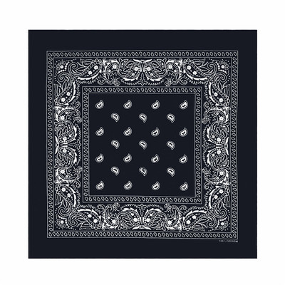 纯棉双面腰果花嘻哈方巾复古头巾