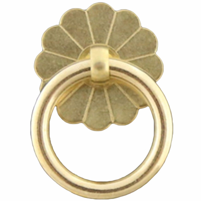 圆拉环中式仿复古家具柜门纯黄铜