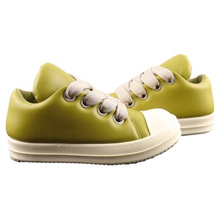 Rick RO面包鞋小胖丁鞋绿色皮面街头风板鞋先锋设计走秀男女潮鞋