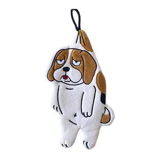 语罐头原创可爱比格犬狗狗毛绒家居装饰擦手巾创意表情包周边礼物