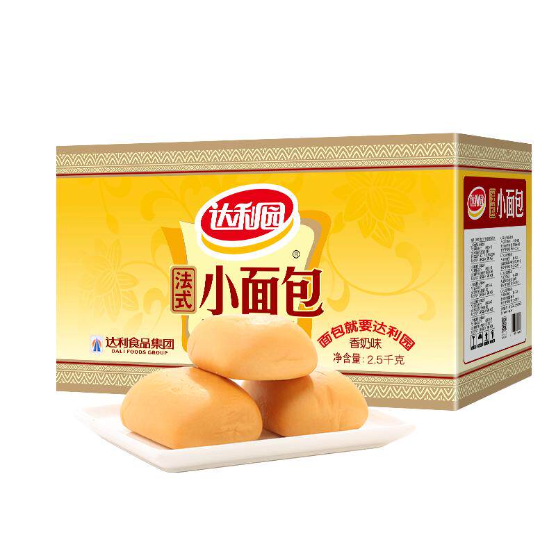 达利园糕点香奶味法式小面包整箱5斤休闲零食即食代餐早餐手撕包