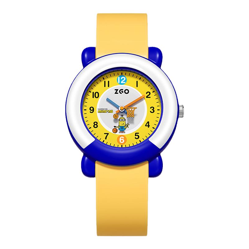 正港ZGOX小黄人儿童玩具手表男生3 6岁幼儿园男孩小学生只看时间