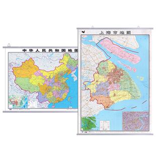 上海市地图挂图2026全新版升级加厚中国地图行政交通挂画大尺寸1.1x0.8米高清防水覆膜办公家用 黄浦奉贤嘉定地图 中国地图出版社