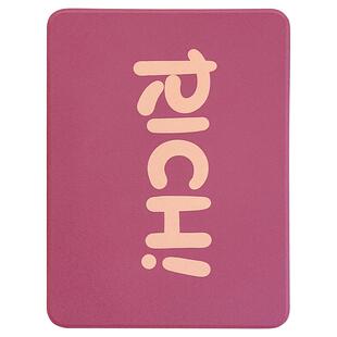 启乾 紫色RICH英文适用ipad保护壳套air5带笔槽11寸mini6苹果pro平板2022磁吸2021全包书本式旋转支架2018女