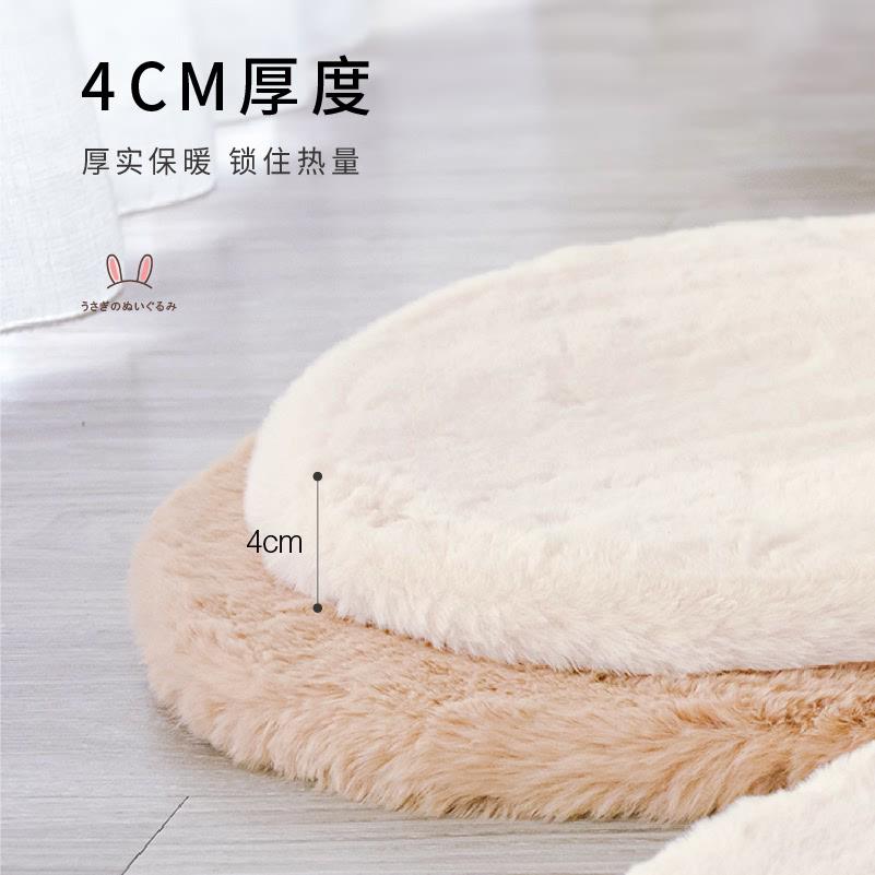 猫咪睡垫仿兔绒搭配猫窝圆形垫子秋冬保暖防滑坐垫宠物用品猫垫子
