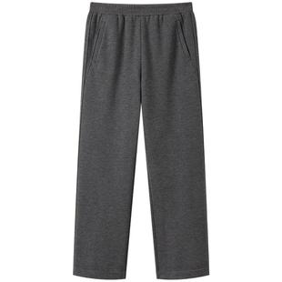 XII BASKET十二篮秋季高级深灰色窄版显瘦运动休闲直筒裤女