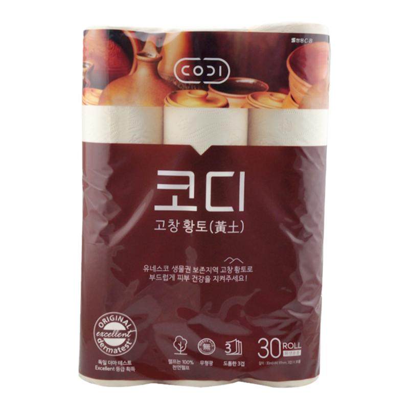 韩国进口印花原生木浆3层卫生纸