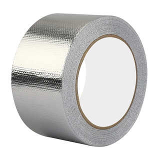 加厚玻纤布铝箔胶带耐高温锡纸家用空调热水器油烟机排烟管道水管防水防晒隔热耐老化密封保温自粘锡箔纸胶带