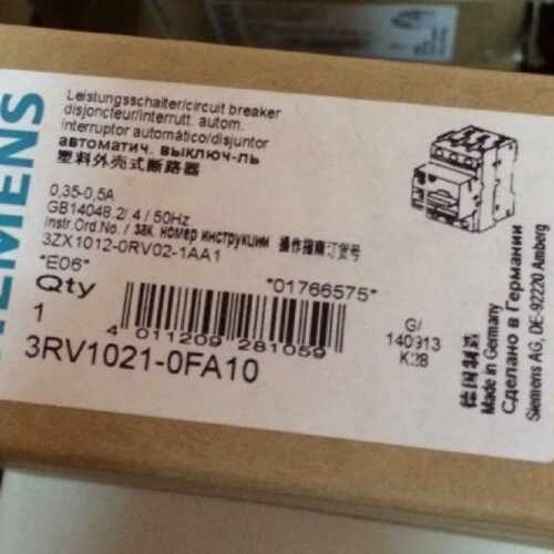 议价德国3RV1021-0FA10西门子0GA10推荐0HA10保护断路器3RV10210F