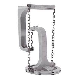 中国积木悬浮反重力拉张力平衡架模型宇航员人仔拼装玩具男孩礼物