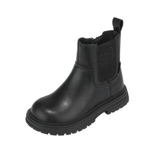 星期六童鞋儿童马丁靴2025秋季新款女童模特走秀皮靴小女孩短筒靴