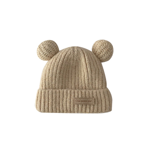 婴儿帽子秋冬季可爱超萌男女宝宝保暖护耳帽小月龄婴幼儿童毛线帽