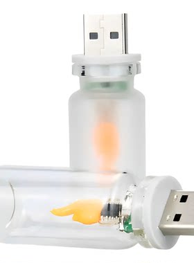 LED仿真火焰氛围灯车载桌面USB火苗特效蜡烛创意小夜灯装饰RX9008